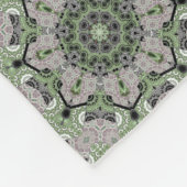 Naadloos abstract grijs siergroen deco fleece deken (Hoek)
