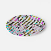 Naadloos abstract modern gestript patroon, helder  papieren bordje (Gekanteld)