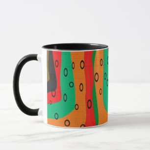 Naadloos abstract modern retro kleurenpatroon oran mok