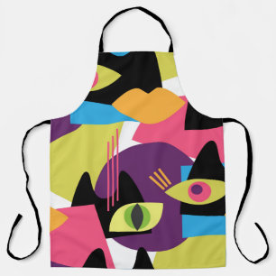 Naadloos abstract patroon met abstracte uitslag schort