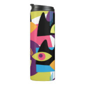 Naadloos abstract patroon met abstracte uitslag thermosbeker (Geroteerd rechts)