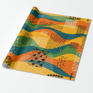 Naadloos abstract patroon van de golvende pleister cadeaupapier