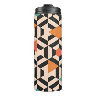 Naadloos abstract patroon van geometrische vormen. thermosbeker
