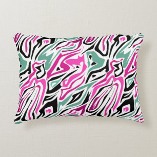 Naadloos abstracte zebra leer modern zwart accent kussen
