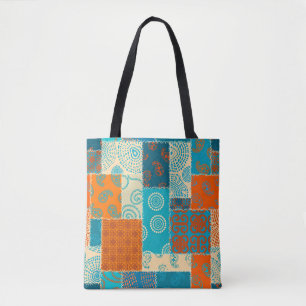 Naadloos achtergrondpatroon. Patchwork patroon in Draagtas