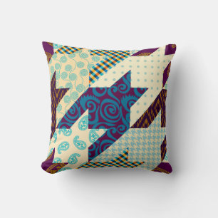 Naadloos achtergrondpatroon. Patchwork patroon. Vi Kussen