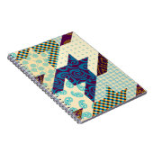 Naadloos achtergrondpatroon. Patchwork patroon. Vi Notitieboek (Rechterzijde)
