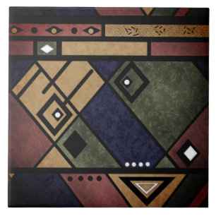 Naadloos afrikaans ethnos traditioneel textuurpatr tegeltje