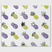 Naadloos anananassenpatroon cadeaupapier (Vlak)