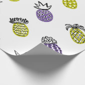 Naadloos anananassenpatroon cadeaupapier (Hoek)