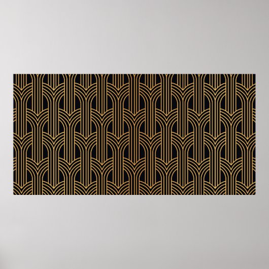 Naadloos Art Deco Pattern.  geometrisch minimum Poster (Voorkant)