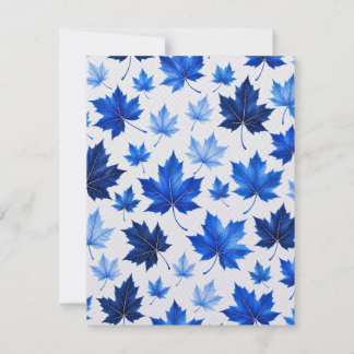Naadloos Blauw Esdorenblad Patroon - Hoge Resoluti Kaart