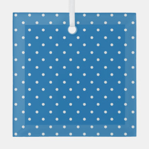 Naadloos blauwe achtergrond met polka stippenpatro glas ornament