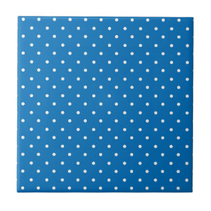 Naadloos blauwe achtergrond met polka stippenpatro tegeltje