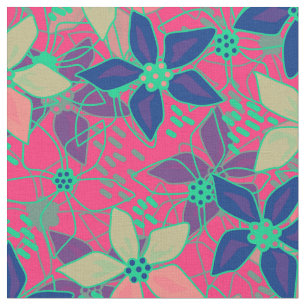 Naadloos bloemen patroon helder rood stof