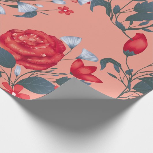 Naadloos bloemontwerp met rozen. cadeaupapier (Hoek)