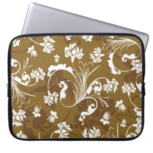 Naadloos bloempatroon. abstract, kunst, achtergron laptop sleeve