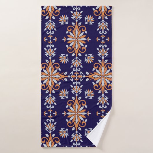 Naadloos  bloempatroon badhanddoek (Badhanddoek)