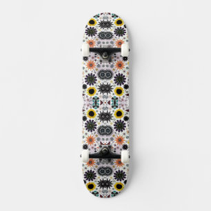  naadloos bloempatroon bevestigen skateboard