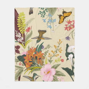 naadloos bloempatroon. Exotic fl Fleece Deken