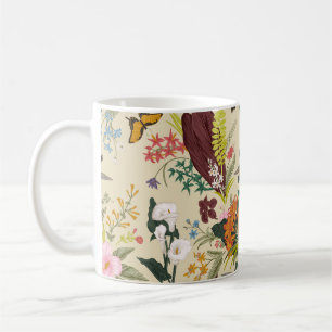 naadloos bloempatroon. Exotic fl Koffiemok