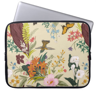 naadloos bloempatroon. Exotic fl Laptop Sleeve