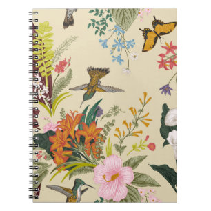 naadloos bloempatroon. Exotic fl Notitieboek