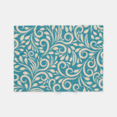 Naadloos bloempatroon fleece deken (Voorkant (Horizontaal))