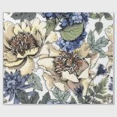 Naadloos bloempatroon. Hydrangea, Peony, wildf Cadeaupapier (Vlak)