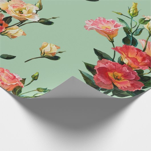 Naadloos bloempatroon in Victoriaans stijl. Bouque Cadeaupapier (Hoek)