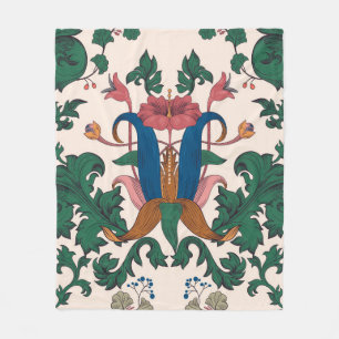 naadloos bloempatroon. Kunst nieuwe flora Fleece Deken