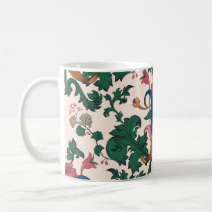  naadloos bloempatroon. Kunst nieuwe flora Koffiemok