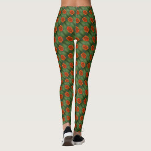 Naadloos bloempatroon leggings