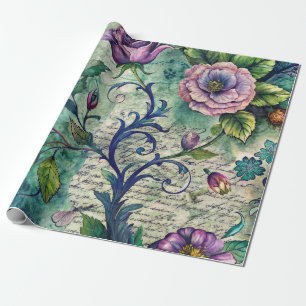 Naadloos bloempatroon meubelen decoupagepapier cadeaupapier