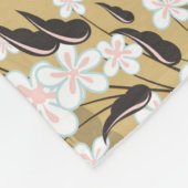 naadloos bloempatroon op een zwarte achtergrond fleece deken (Hoek)