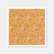 Naadloos bloempatroon oranje