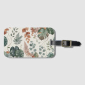 Naadloos boho botanisch patroon Bloemen  Bagagelabel (Voorkant (horizontaal))