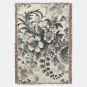  naadloos botanisch bloemmotief deken (Voorkant Verticaal)