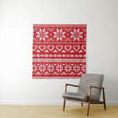 Naadloos breipatroon Noorwegen feestartikel Wandkleed (In situ)