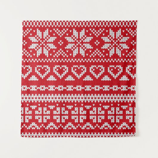 Naadloos breipatroon Noorwegen feestartikel Wandkleed (Voorkant)