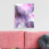 naadloos cubisme paarse abstracte kunst canvas afdruk (Insitu (Woonkamer))