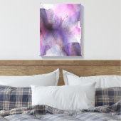 naadloos cubisme paarse abstracte kunst canvas afdruk (Insitu (Slaapkamer))