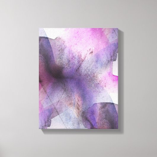 naadloos cubisme paarse abstracte kunst canvas afdruk (Voorkant)