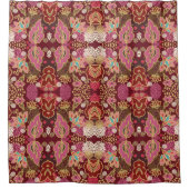 Naadloos decoratief chaotisch bloempatroon douchegordijn (Voorkant)