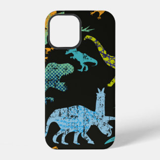 Naadloos Dino patroon. Origineel ontwerp met t-rex iPhone 12 Hoesje