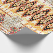 Naadloos etnisch mughaal floreel patroon cadeaupapier (Hoek)