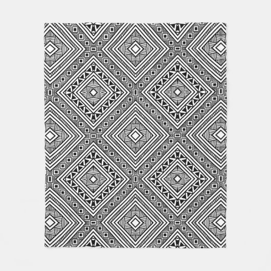 Naadloos etnisch patroon fleece deken (Voorkant)