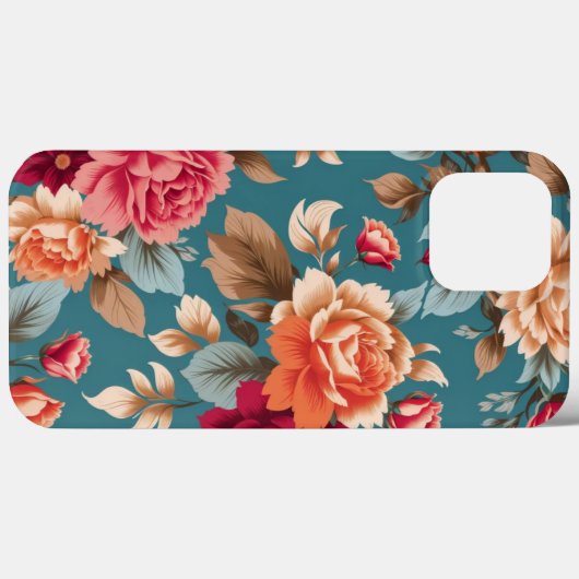 Naadloos Floral Pattern Case-Mate iPhone Case (Achterkant (horizontaal))