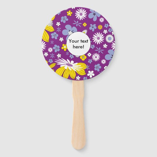 Naadloos Floral Pattern Handwaaier (Voorkant)