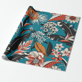 Naadloos Floral Pattern in Cadeaupapier